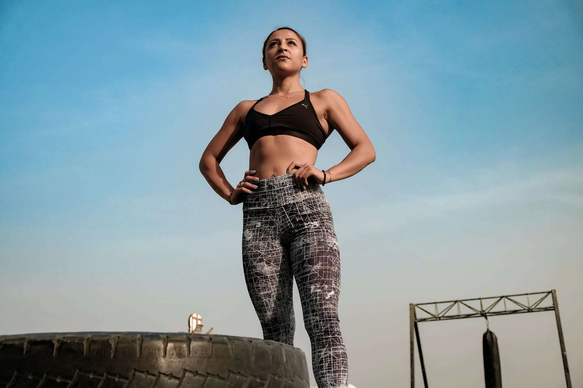 photograph of a physically fit woman