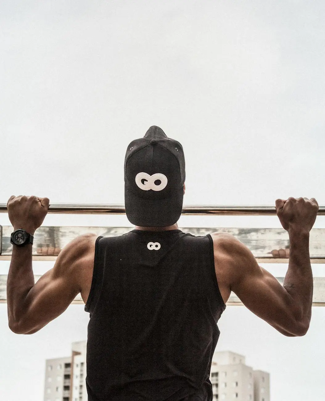 man doing pull ups